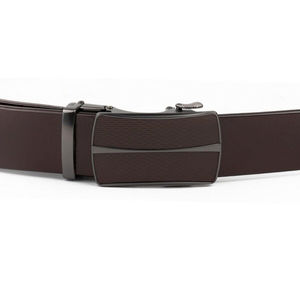 Ремень мужской с автоматической пряжкой Vintage 20305 Коричневый Киев - изображение 6