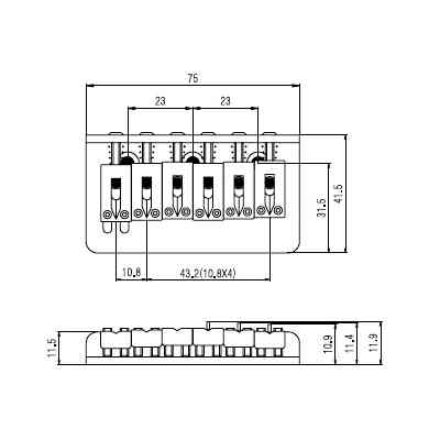 Бридж для гитары Paxphil BN015 Black Винница