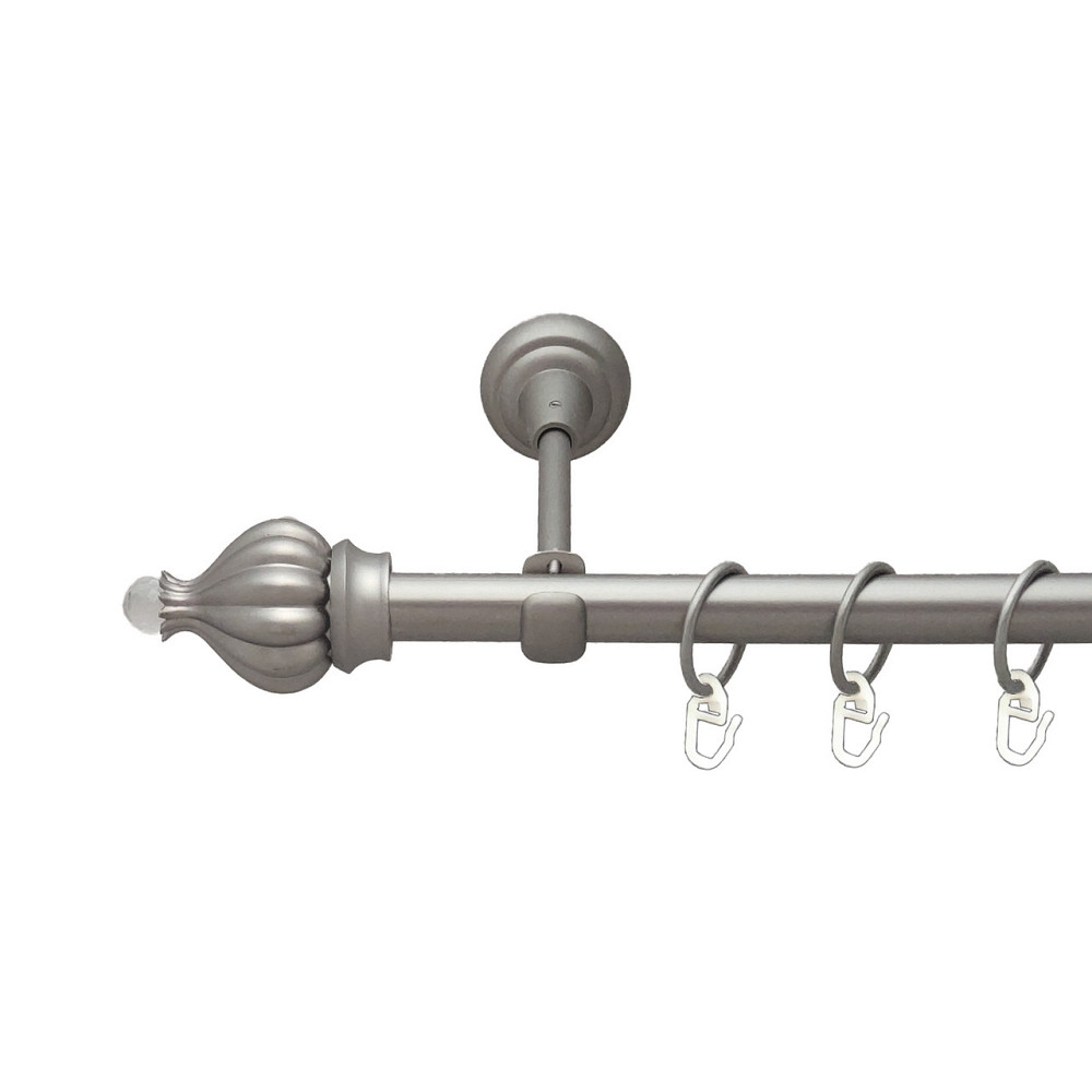 Карниз Orvit Таджа-Кристал металевий однорядний відкритий Сатин 19 мм 300 см (00-00013518) Львов - изображение 1