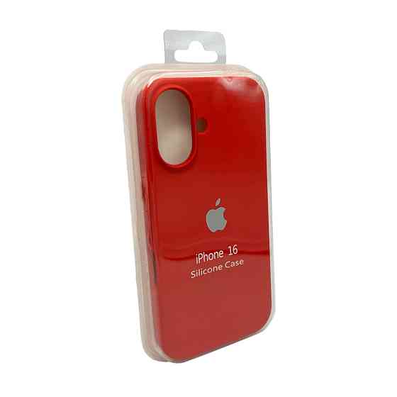 Чехол для iPhone 16, силиконовый, красный Киев