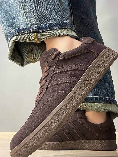 Кеды женские Hengji 8009-13 samba замшевые коричневые, 37, 23,5 см Киев - изображение 14