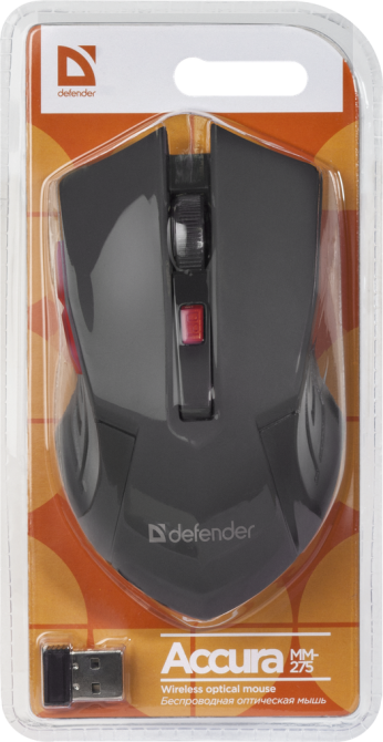 Миша Defender Accura MM-275 Wireless Red (52276) (6414721) Київ - фото 4