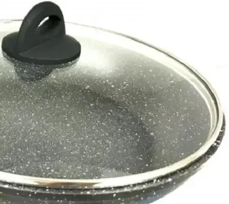 Сковорода с крышкой 24см Benson BN-491 с мраморным покрытием Коломыя - изображение 3