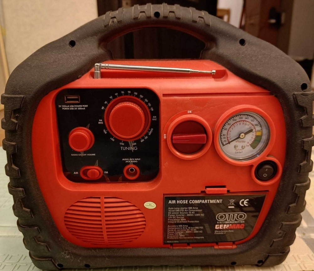 Пуско-зарядний пристрій, павербанк, Genmac OTTO 8в1 (компресор;бустер; Київ - фото 6