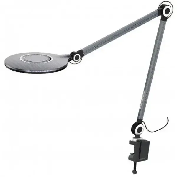 Кругла LED-лампа на струбцині. Чорний Київ - фото 1