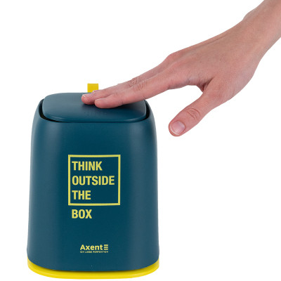 Кошик для паперів Axent Настільний контейнер для сміття, прямокутний, синій індіго (2133-47-A) Вінниця - фото 4