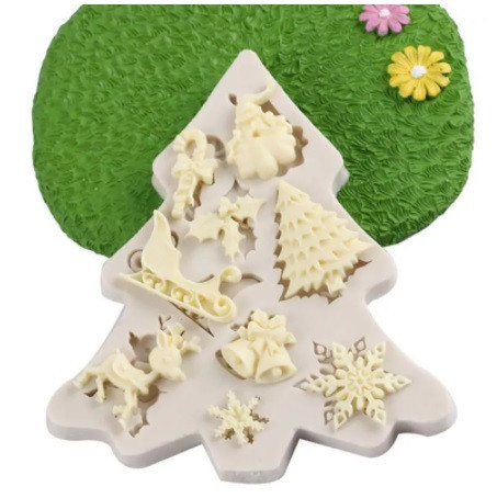 Силиконовый молд Елка 103 на 92 мм бежевый Киев - изображение 4