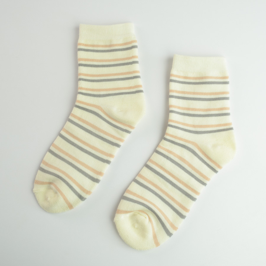 Теплі шкарпетки жіночі класичні у смужку GM Textile Високі 36-41 Бежевий Суми - фото 3