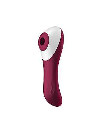 Вакуумний стимулятор із вібрацією Satisfyer Dual Crush Wine Red Sex Aura Київ