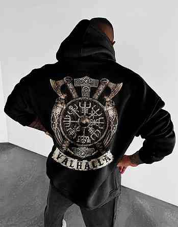 Худі, чорна толстовка чоловіча, світшот 2702804807 розмір 46 Дніпро