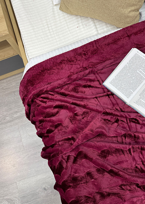 Плед-покривало 200х230 см (+-5см) Бордовий (87-244) Київ - фото 7