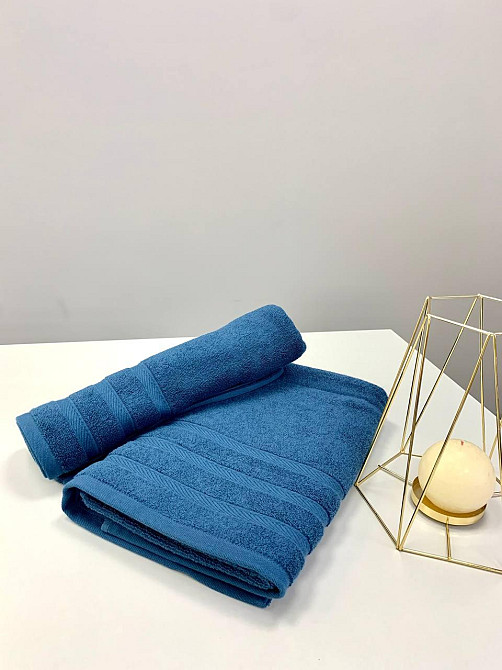 Рушник махровий Ideal Textile Косичка однотонний щільність 500 г/м2 100х150 см (56860742) Темно-сині Чернівці - фото 4