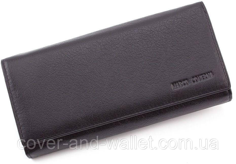 Женский кожаный кошелек на магнитной фиксации пудрового цвета Marco Coverna Черный Киев - изображение 1