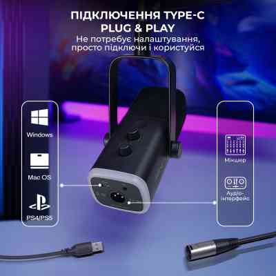 Микрофон Fifine AM8T USB Black (AM8T) Винница