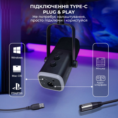 Микрофон Fifine AM8T USB Black (AM8T) Винница - изображение 4