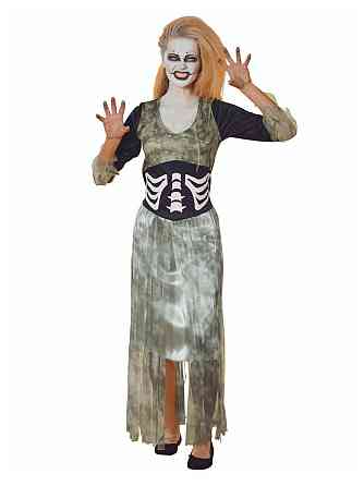 Платье Зомби-Невеста для вечеринки на Хеллоуин размер S-М серый с черным Киев