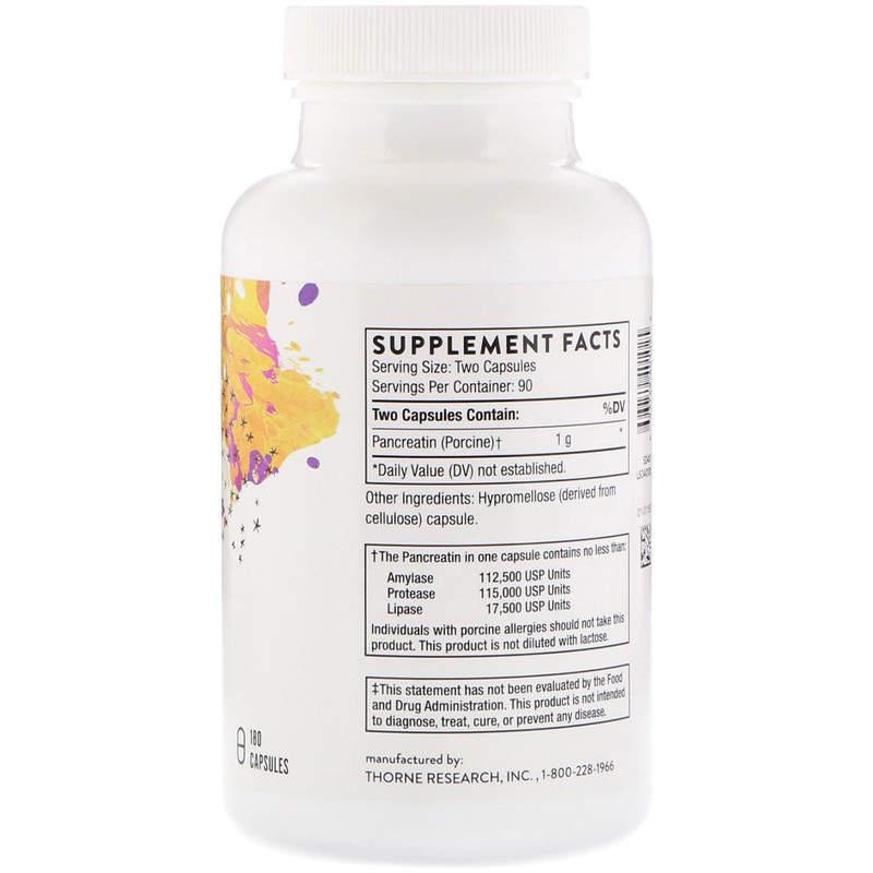 Панкреатин Thorne Dipan-9 Pancreatic Enzymes 180 капс Киев - изображение 2