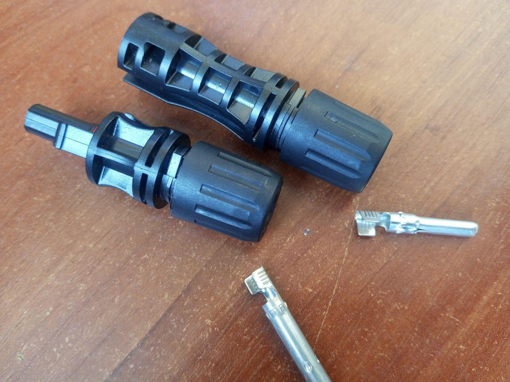 Роз'єм живлення MC4 для сонячних панелей, комплект (штекер+гніздо) Полтава - изображение 1