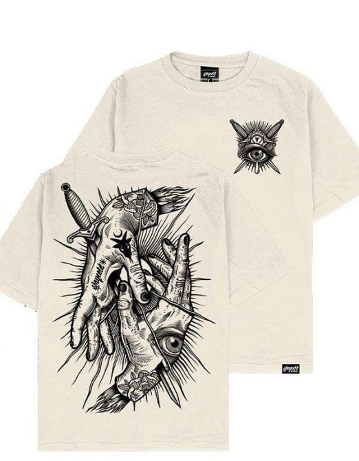 Футболка мужская с принтом  42 Бежевая 2664088844 Днепр - изображение 1