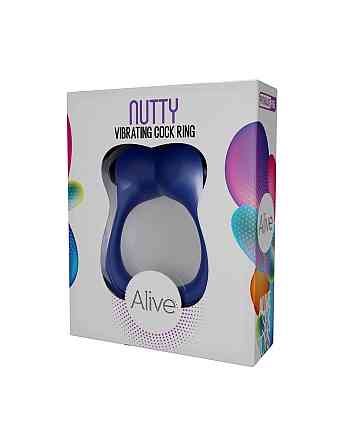 Эрекционное виброкольцо Alive Nutty синее Sex Aura Киев