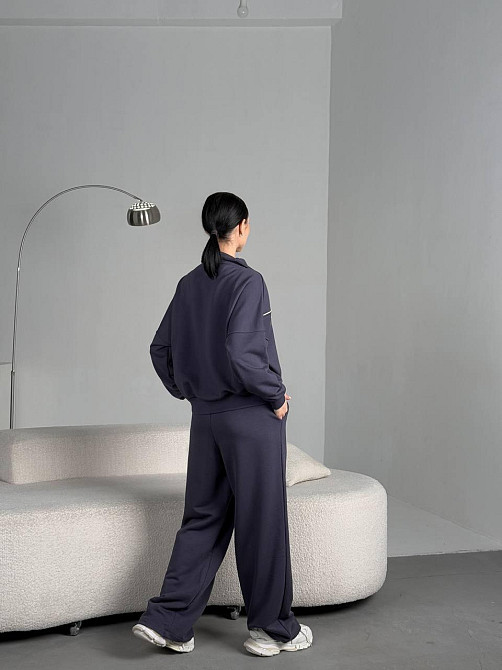 Женский стильный прогулочный оверсайз костюм двойка: кофта и штаны турецкая трехнитка петля пинье Одесса - изображение 3