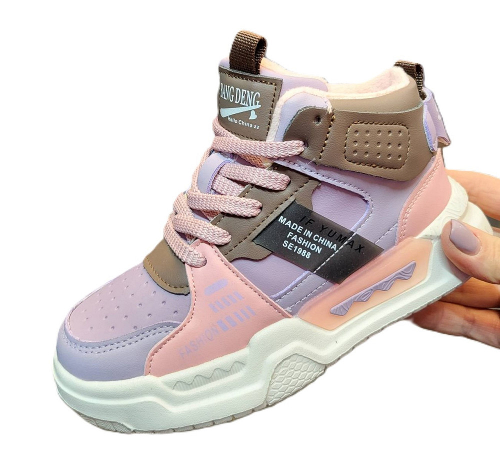 Детские демисезонные хайтопы для девочки на флисе 31,32,33,34,35,36 Николаев - изображение 2