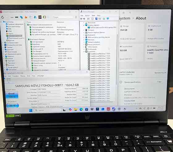 Acer Predator Helios Neo 14 Ultra 7 155H 16GB RAM 1TB SSD RTX 4070. Харьков