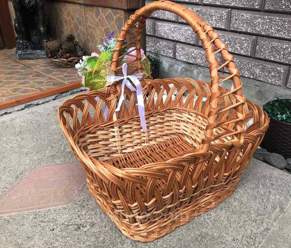 Пасхальний кошик натуральний з прикрасами Київ - фото 6
