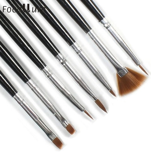 Кисти для маникюра черные - 7шт. Киев - изображение 1