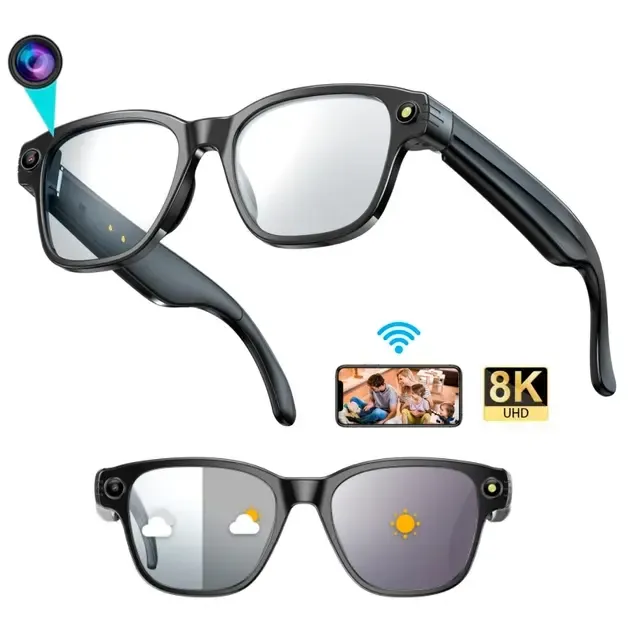 Умные фотохромные очки с камерой 8MP, видеозаписью и встроенным чатом GPT AI Smart Glasses AIMB-G1 Коломия - фото 1