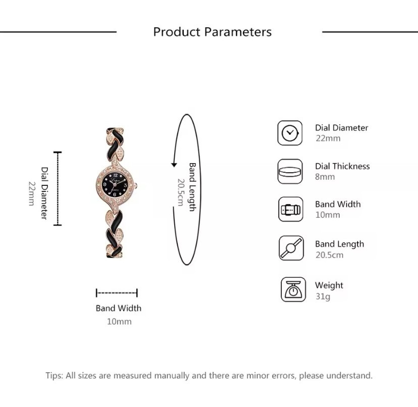 Подарунковий набір для жінок Коса наручний годинник обручка кулон з цепочною та сережками без коробки черный Київ - фото 7