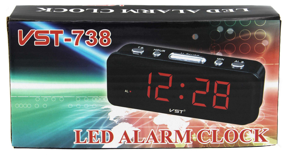 Електронні годинники VST-738 зелені, 220V Дніпро - фото 2