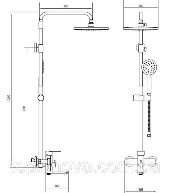 Душевая система VENTA VL613KS Черновцы - изображение 4