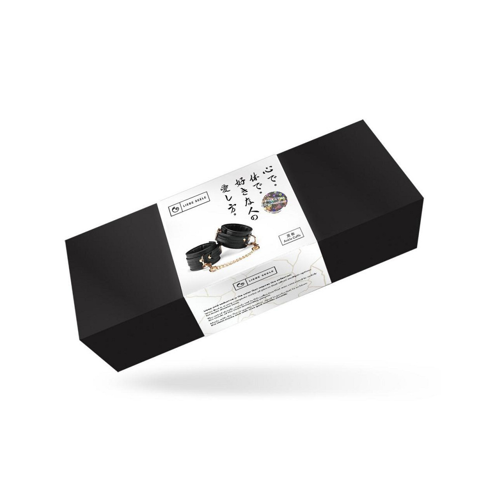 Поножі Liebe Seele Black Organosilicon Anklecuffs, екошкіра Sex Aura Київ - фото 5