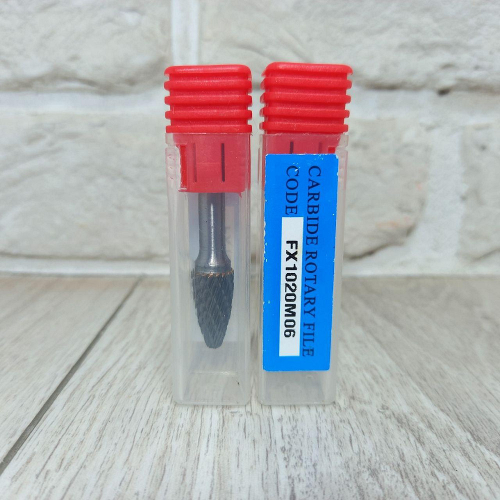 Борфреза FX еліпс 10×20×6 мм — твердосплавна шарошка по металу для дриля та гравера Харків - фото 2