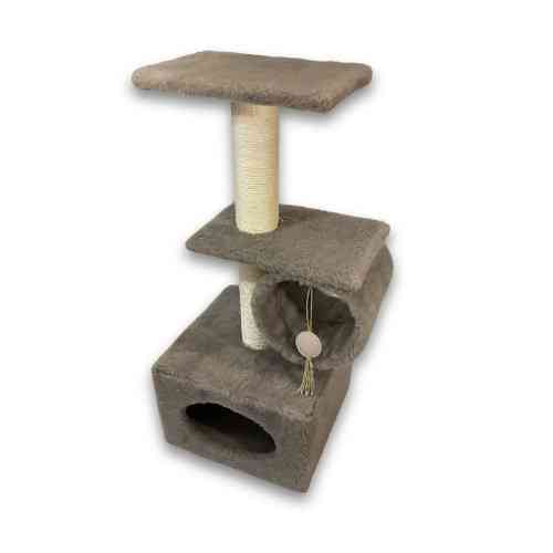 Царапка Природа Саванна для кошек с барабаном капучино 38x38x90 см Киев
