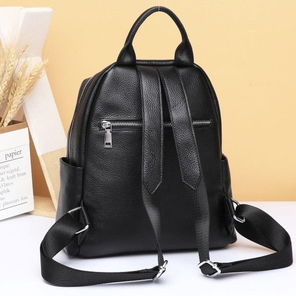 Классический Элегантный кожаный женский рюкзак Черный рюкзак из натуральной кожи TidinBag Киев - изображение 10