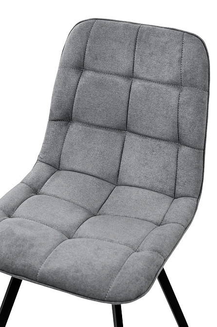 Стілець Софт, метал чорний/ тканина темно сіра Киев - изображение 3