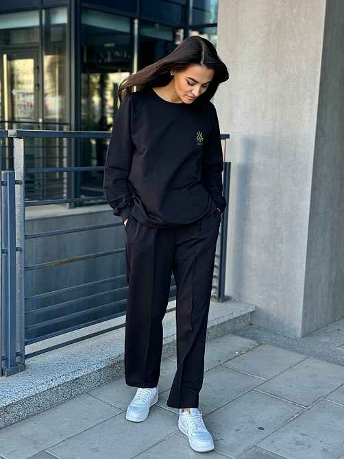 Свитшот женский Черный с тризубом Черный S Харьков - изображение 9