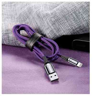 Дата кабель USB 2.0 AM to Lightning 1.0m 2.4A purple Baseus (CALCD-05) Винница