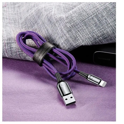 Дата кабель USB 2.0 AM to Lightning 1.0m 2.4A purple Baseus (CALCD-05) Вінниця - фото 4