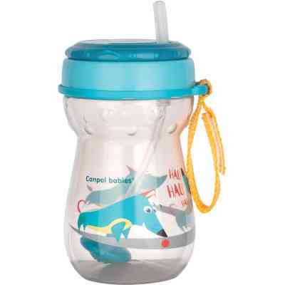 Поильник-непроливайка Canpol babies со складывающейся силиконовой трубочкой с утяжелителем 350 мл (56/518) Винница