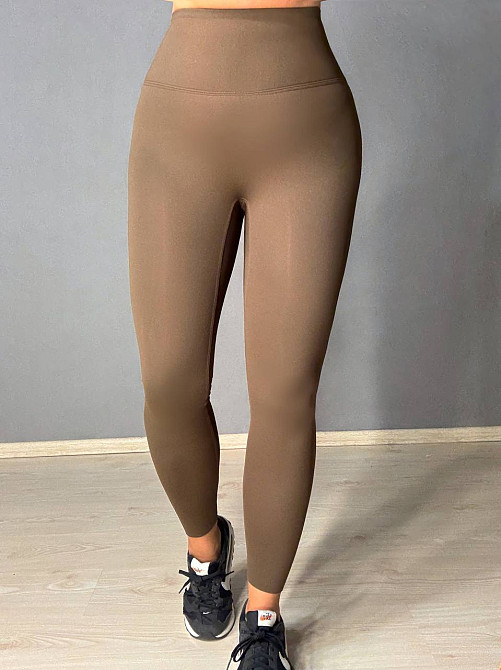 Лосины женские You Are Peri 24052 утепленные на флисе пуш ап с надписью коричневые, коричневый, S Киев - изображение 19