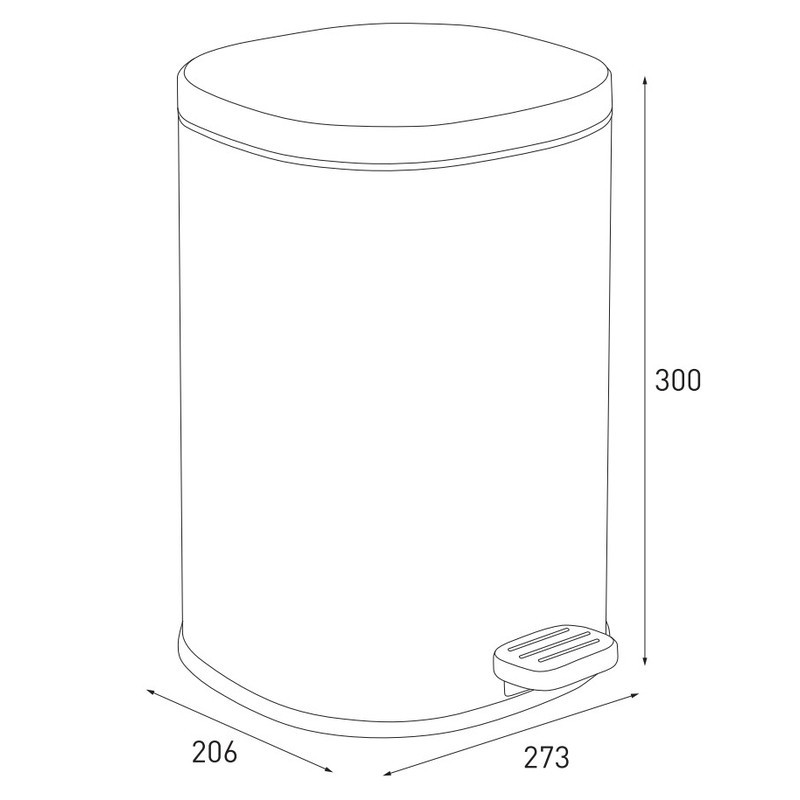 Відро для сміття з плавним закриттям овальне Zerix Prime-TC0105 Black 5л колір чорний (ZX5902) Київ - фото 5