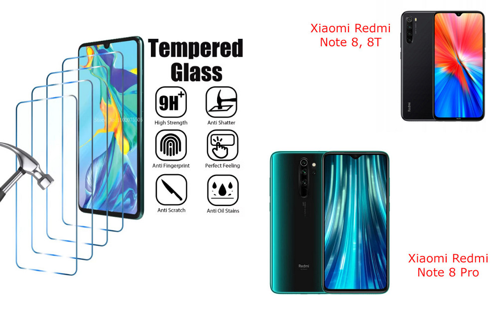 Захисне скло ArmorGlass для Xiaomi Redmi Note 8, 8T, 8 Pro – стійке до подряпин та ударів Київ - фото 1