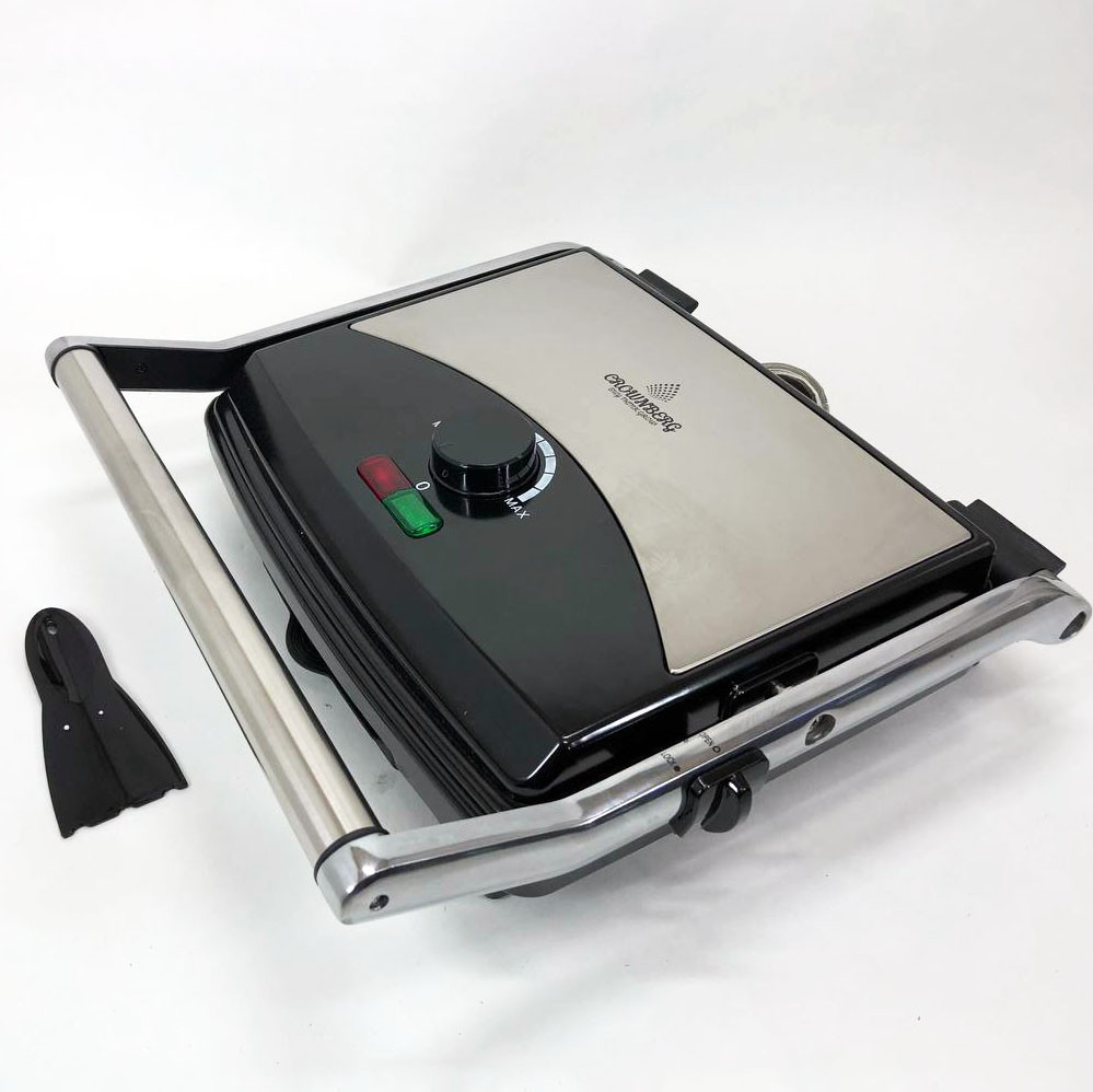 Гриль прижимной Crownberg CB-1067, Электрический контактный гриль для дома с терморегулятором 2000Вт AX-93 Львов - изображение 3