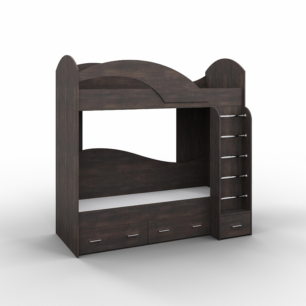 Ліжко двоповерхове, Дуб Конкордія, 2040х1000х2000 Львів - фото 1