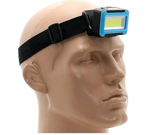 Фонарик налобный Cy-2068, COB LED, 4 режима освещения, АБС пластик, питание от 3-х батареек AAA Киев - изображение 5