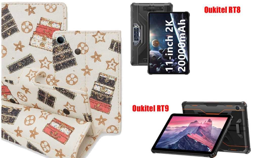 Книжка-трансформер для планшета Oukitel Rt7 Titan 4G, Rt7 Titan 5G, колір Black Lyi White Київ - фото 1