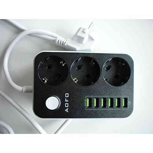 Подовжувач з 3 розетками та 6 USB-портами AOFO SE3631 Луцк